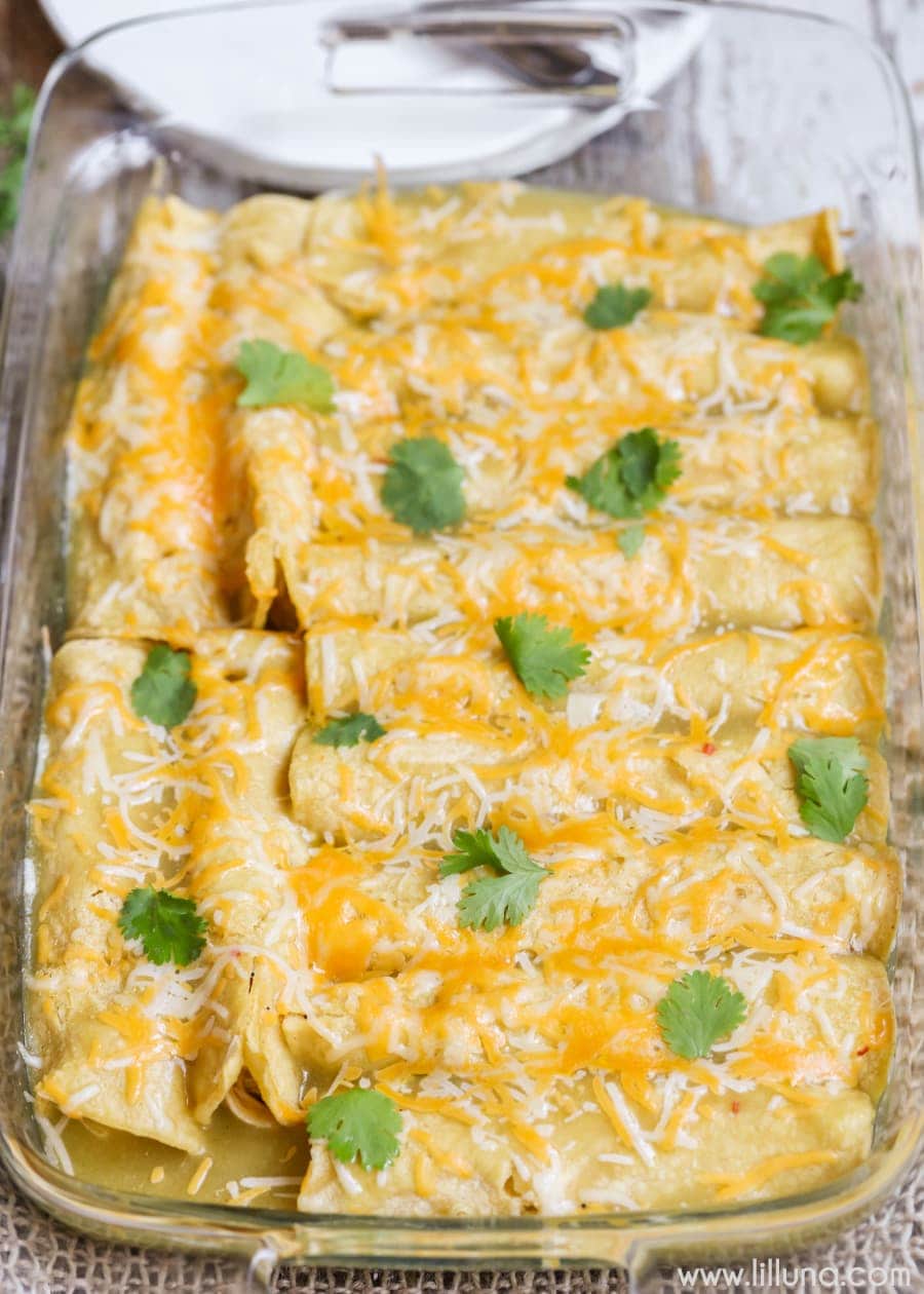 BEST Green Chile Chicken Enchiladas recipe Lil' Luna