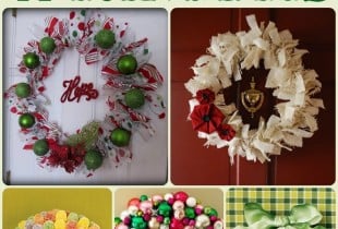 Christmas wreaths!! Super fun and easy ideas at { lilluna.com }-001
