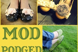 Mod Podged Shoes - such a fun and CUTE idea!! { lilluna.com }