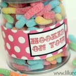 Hooked on You Pail. Cute Valentines Gift idea on { lilluna.com }