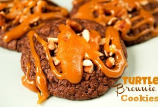 Turtle Brownie Cookies