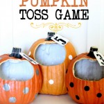 Funkins Toss Game - such a fun and cute idea for any Halloween party! #pumpkins