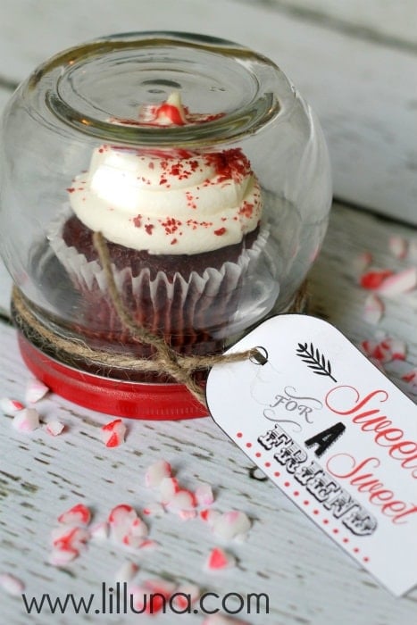 Cupcake Gift Jar - so cute and inexpensive. Plus free printable! #gift