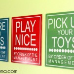Easy Playroom Signs {lilluna.com} #playroom