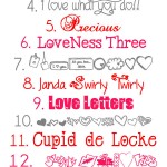 Favorite Free Valentine's Fonts and Graphics on { lilluna.com }