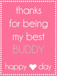 Valentines Thanks for being my best buddy tag {light pink}. Free tag on { lilluna.com }