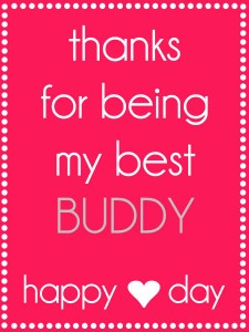 Valentines Thanks for being my best buddy tag {pink}. Free tag on { lilluna.com }