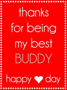 Valentines Thanks for being my best buddy tag {red}. Free tag on { lilluna.com }