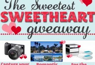 Sweetheart Giveaway! Enter to win a trip to San Diego, a Canon DSLR and more on { lilluna.com }