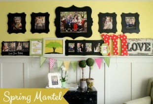 Cute Spring Mantel { lilluna.com }