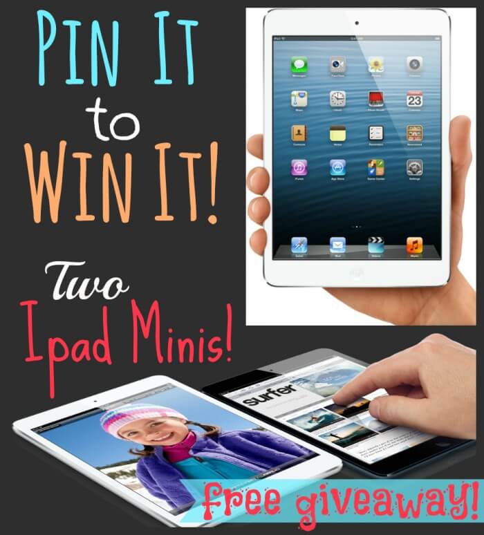 Pin it to Win it - Enter to win one of TWO iPad Minis on { lilluna.com }