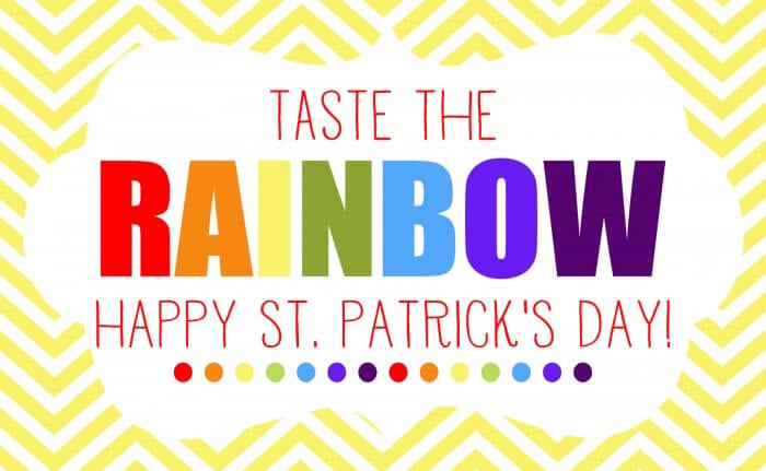 St, Patrick's Day - Taste the Rainbow print