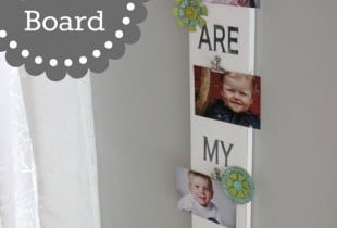 Adorable DIY Photo Board Tutorial on { lilluna.com }