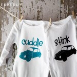 Cuddle Bug and Stink Bug Onesies