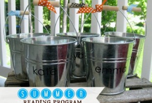 Summer Reading Program Buckets - great idea!