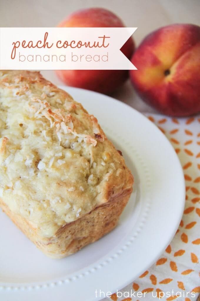 Delicious Peach Coconut Banana Bread Recipe - YUM! 