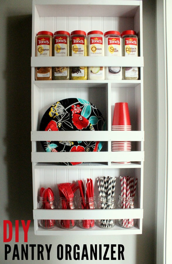 DIY Organizing Shelf perfect for the Pantry!