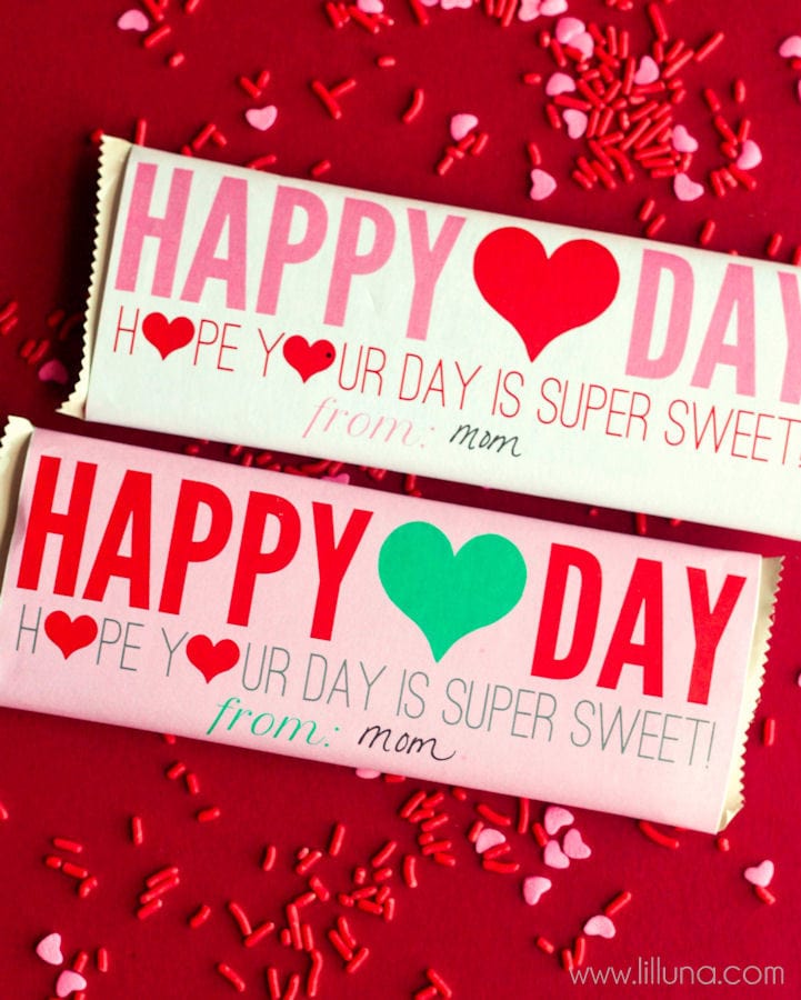 Free Valentines Candy Bar Wrappers