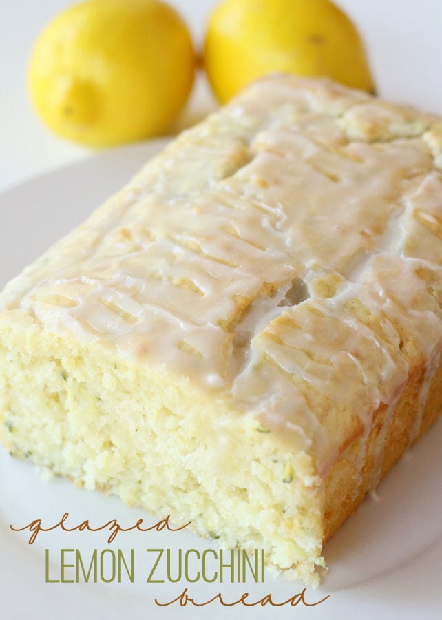 Delicious Glazed Lemon Zucchini Bread Recipe on { lilluna.com }