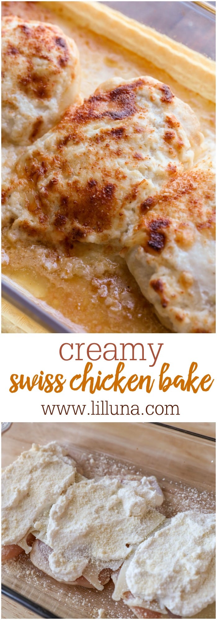 DELICIOUS Creamy Swiss Chicken Bake | Lil' Luna