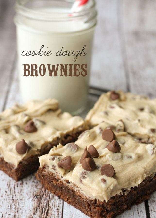Cookie Dough Brownies - delicious and irresistible! { lilluna.com }