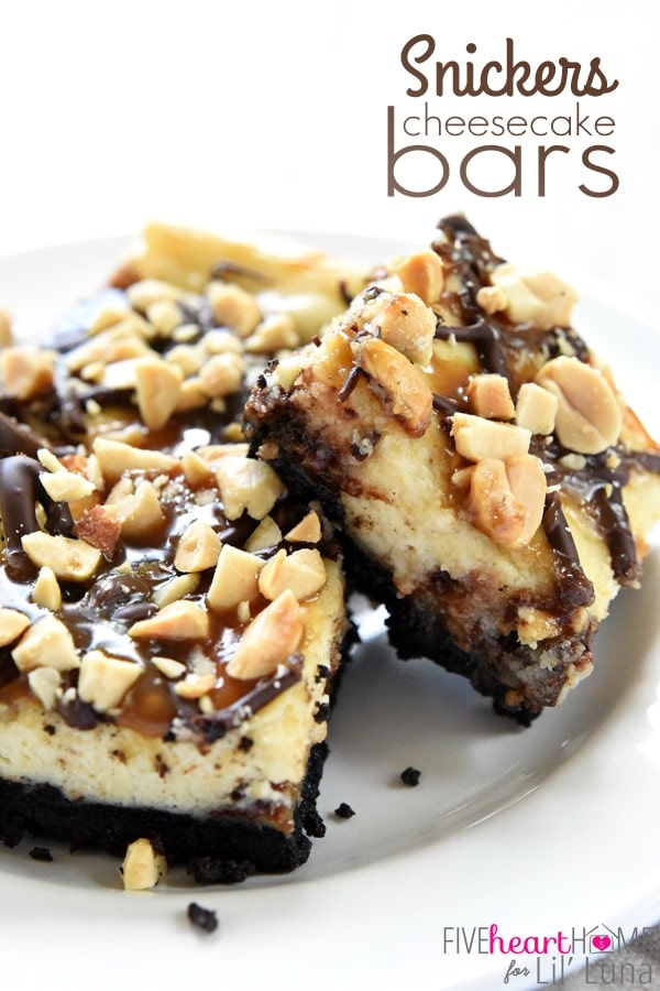 Snickers Cheesecake Bars