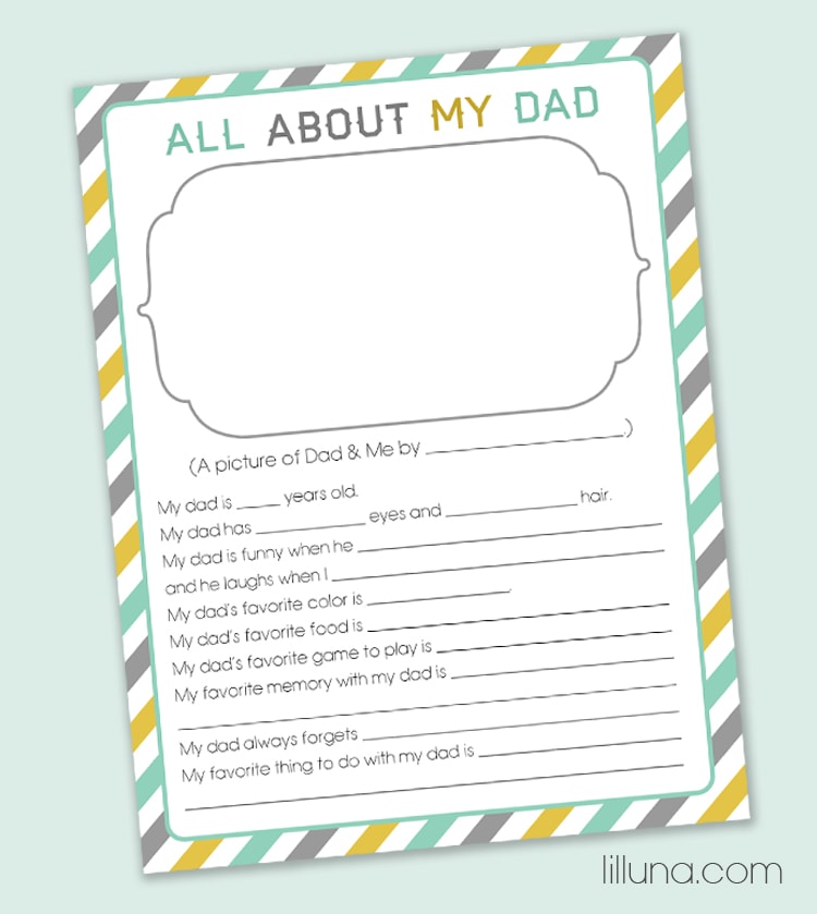 Free Father s Day Questionnaire