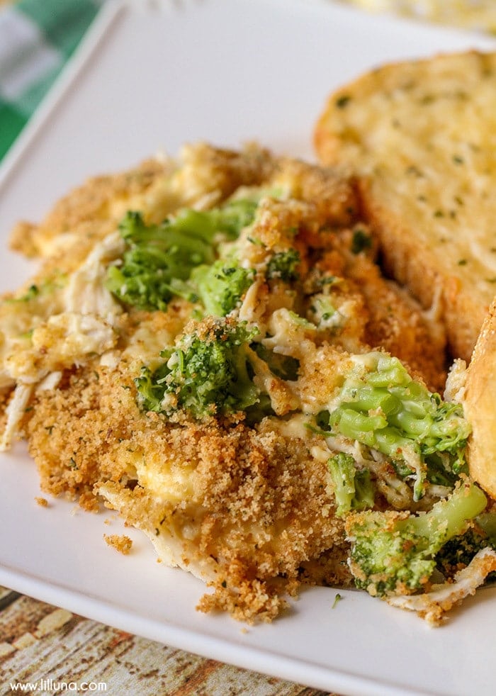 Cheesy Chicken Broccoli Casserole | Lil' Luna