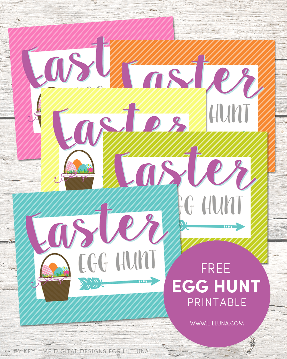 Egg Hunt Printable Signs Lil Luna