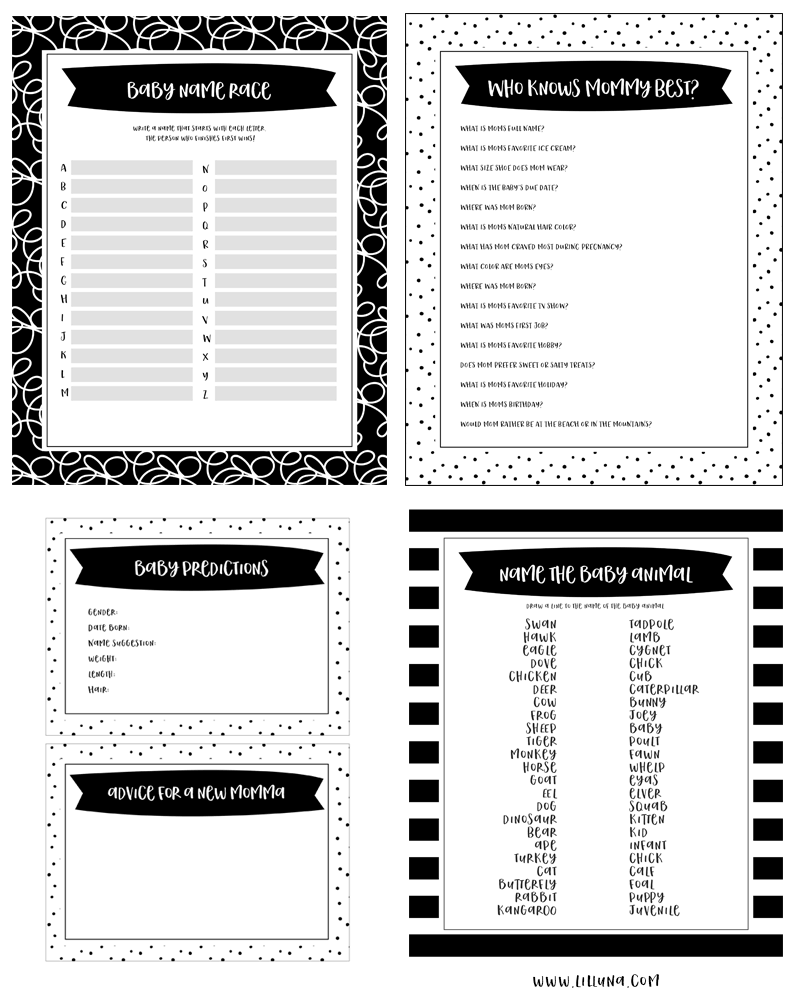 Baby Shower Games Printable With Answer Key Free Printable Baby