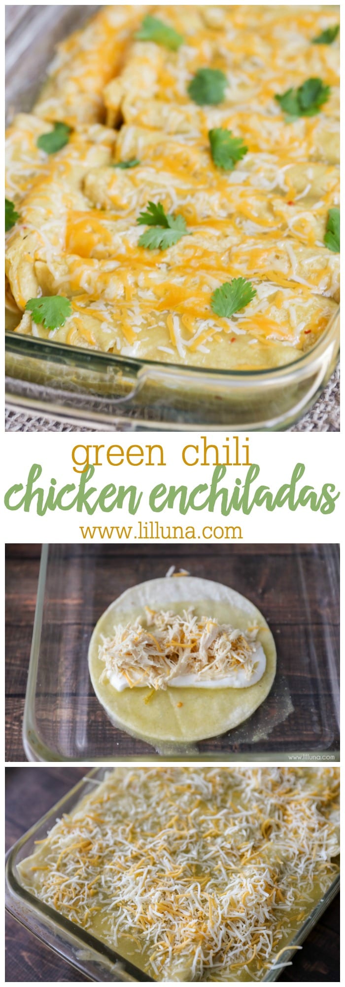 BEST Green Chile Chicken Enchiladas (+VIDEO) | Lil' Luna