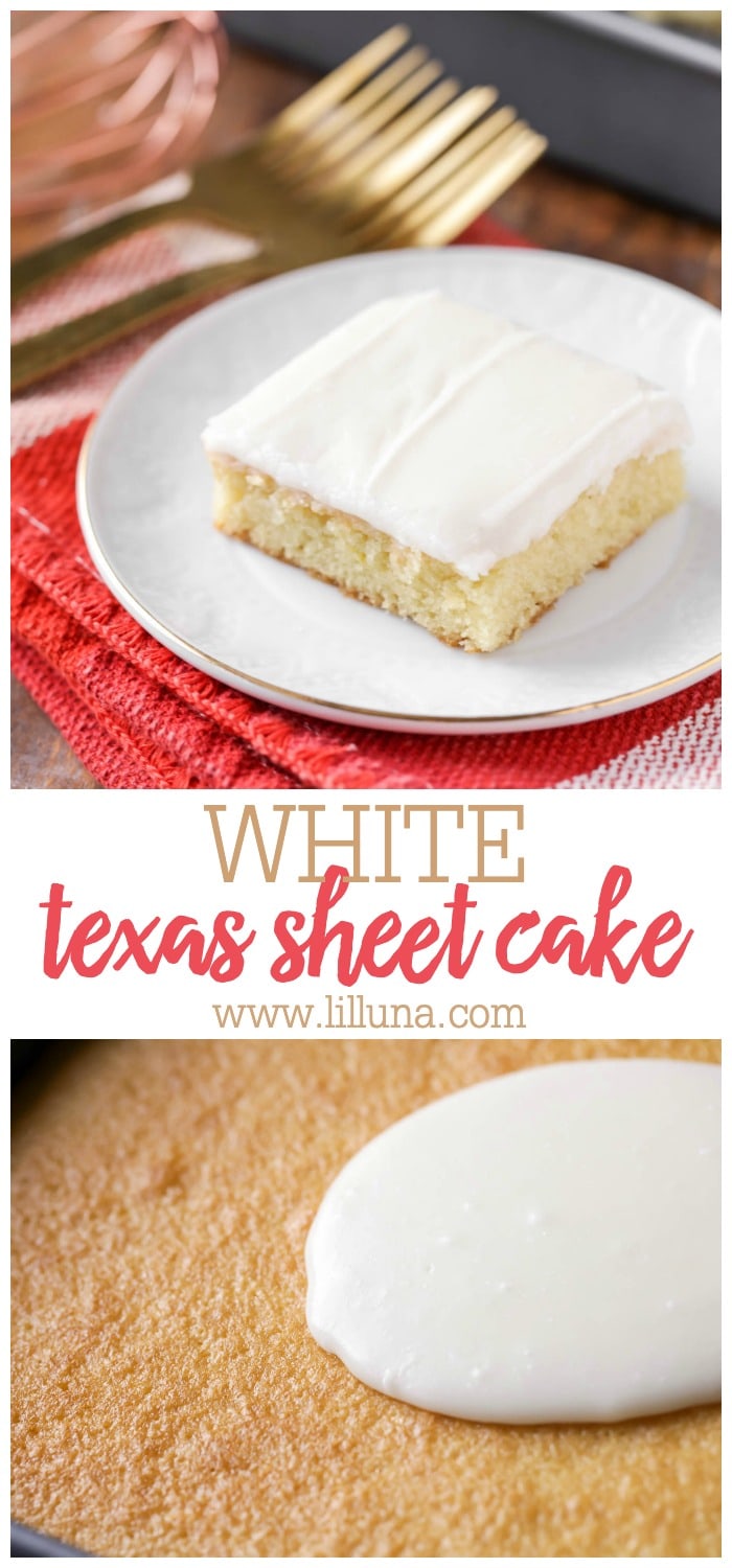 White Texas Sheet Cake Recipe {+VIDEO} Lil' Luna