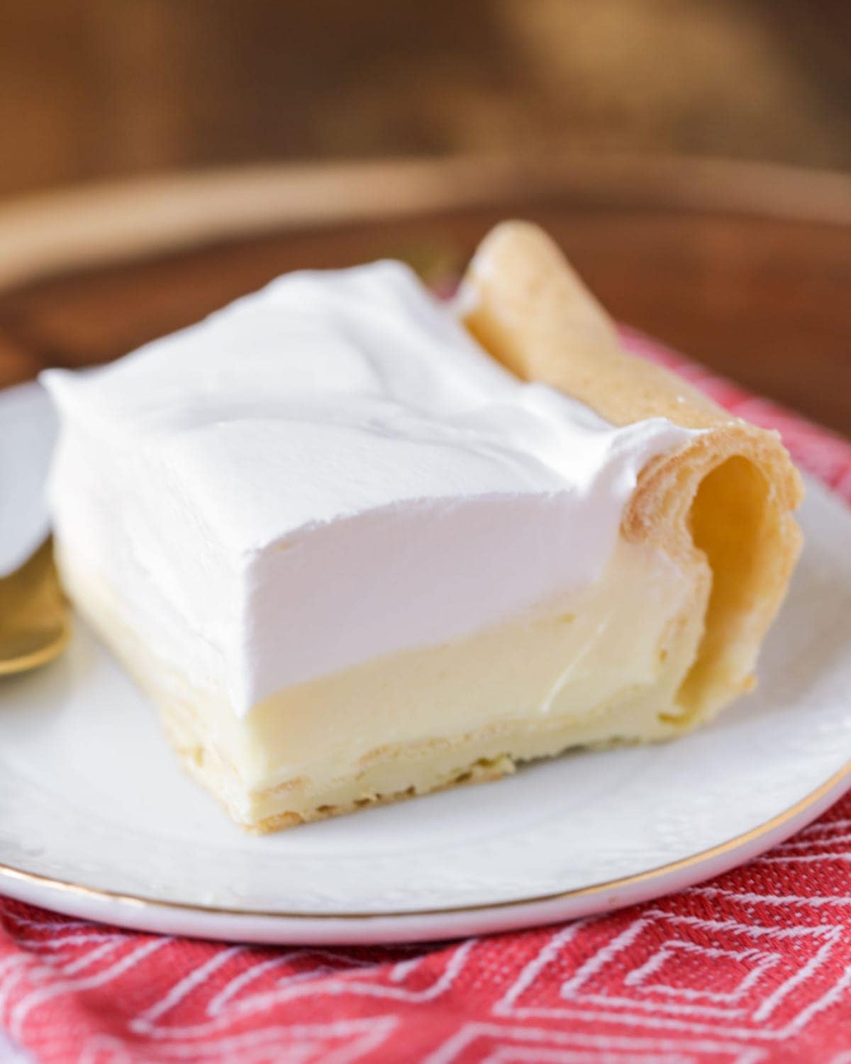 Cream Puff Cake Recipe on plate