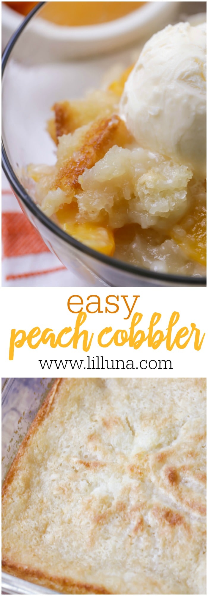 Easy Peach Cobbler - Lil' Luna