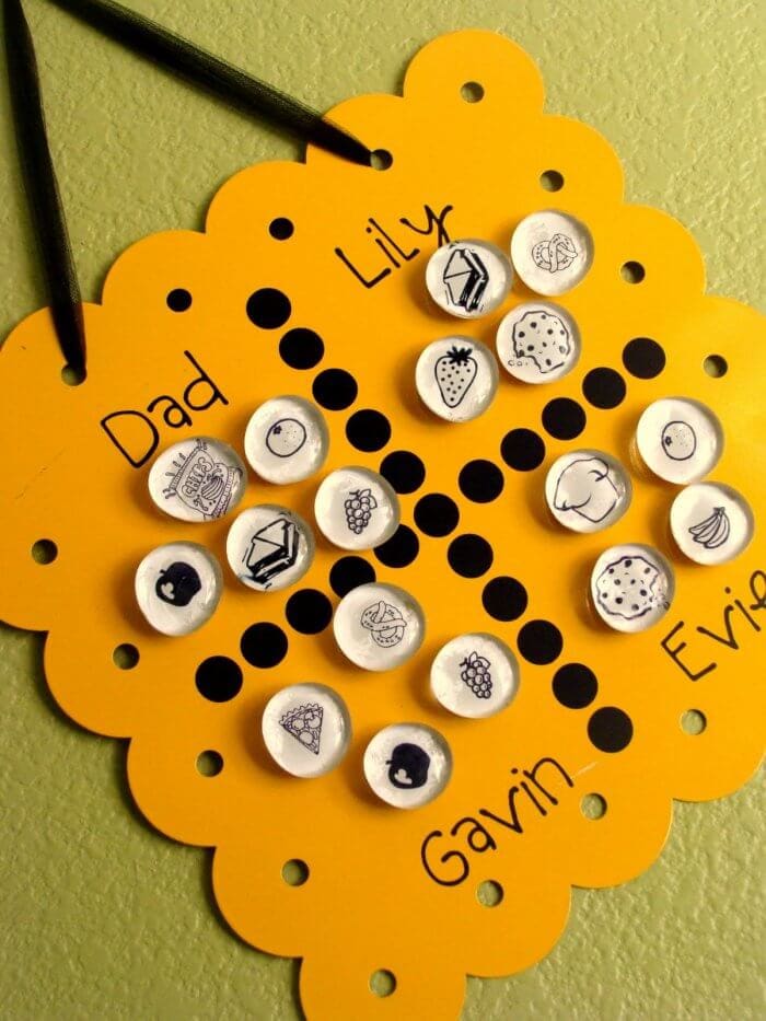 Lunch Organization Chart to help mom know what to pack in everyone's lunches from { lilluna.com }