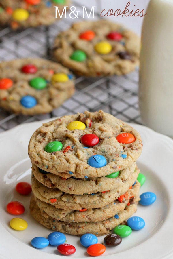 BEST M&amp;M Cookies Recipe | Lil' Luna