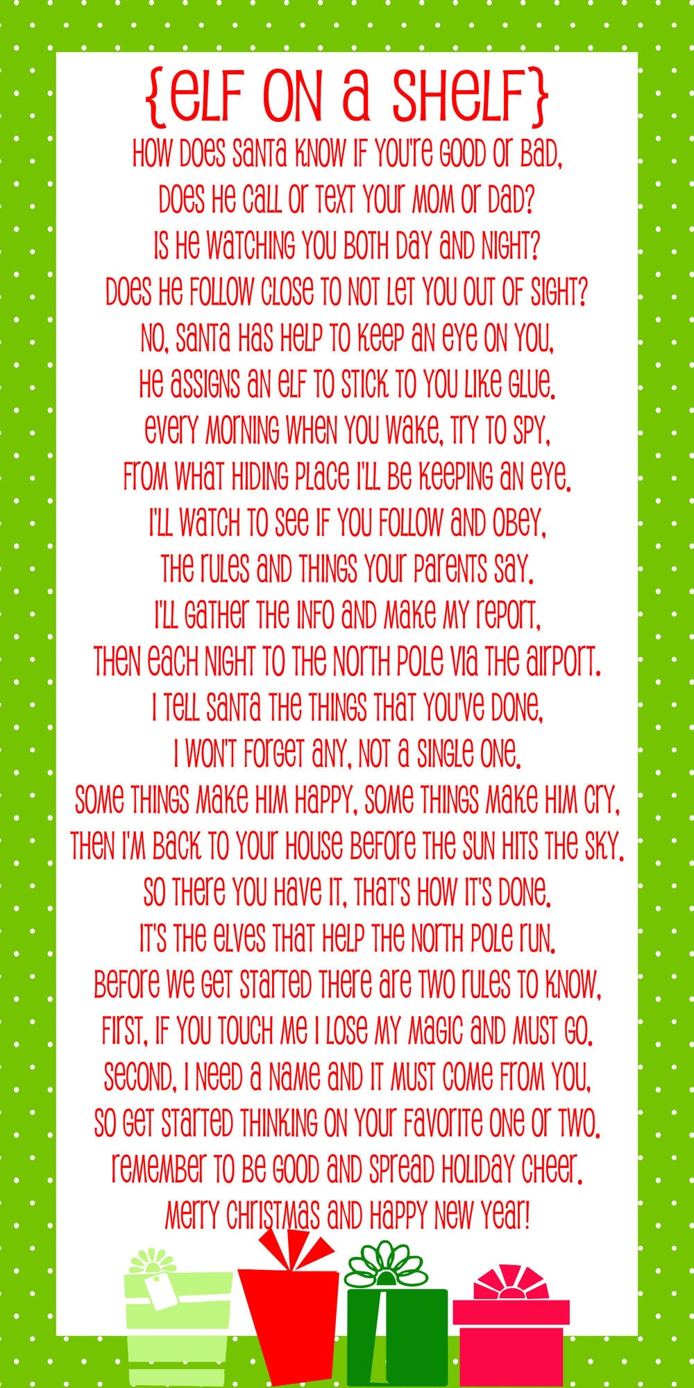 Elf Arrival Letter Free Printable Editable