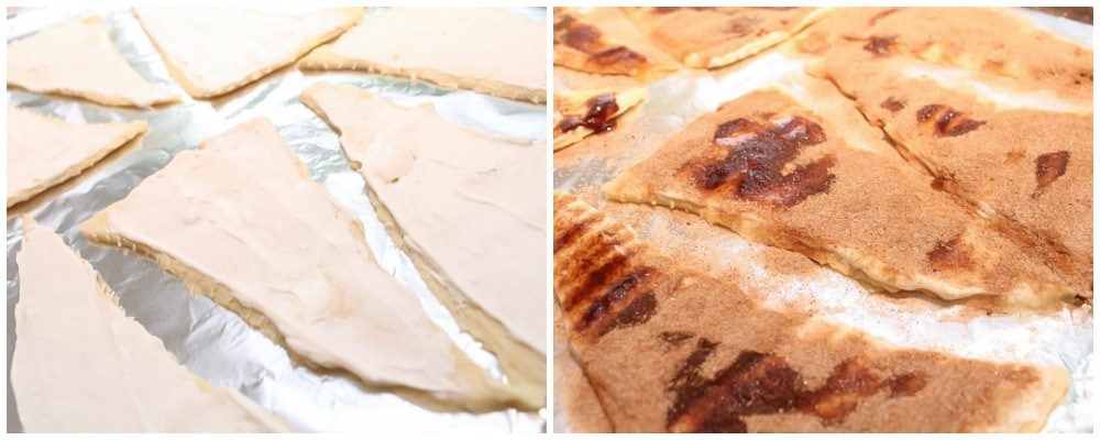 Cinnamon cream cheese crescent rolls process pics
