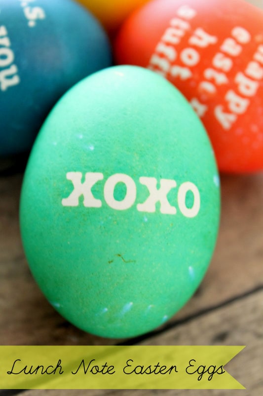 Love this idea for Lunch Note Easter Eggs. Hubby would love this! { lilluna.com }