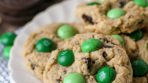 Mint M&M Brownie Cookies - Love to be in the Kitchen