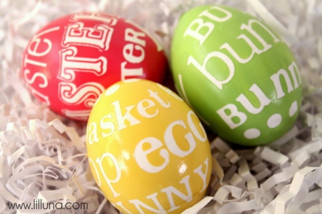 Subway Art Easter Eggs on { lilluna.com } So cute and easy to do!!