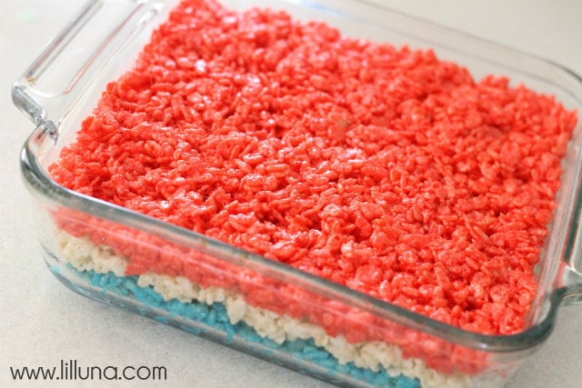 Fourth of July Rice Krispie Treats - Goodie Godmother