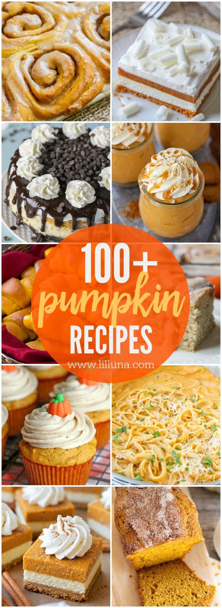 The BEST Pumpkin Recipes collection - from sweet to savory, this collection has loads of pumpkin dessert, breakfast, bread and pasta recipes to try.