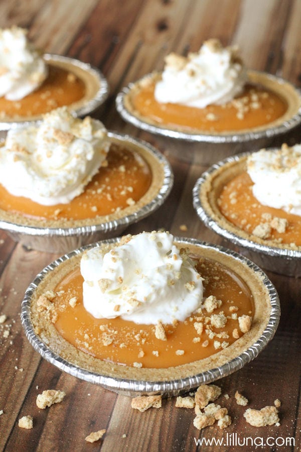 Mini Butterscotch Graham Pies