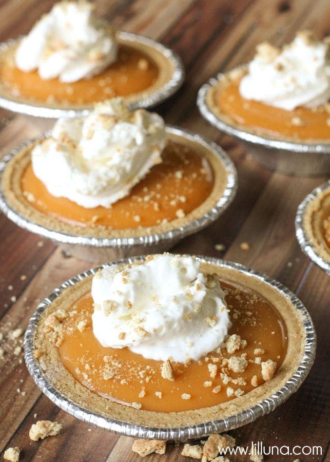 Mini Butterscotch Graham Pies