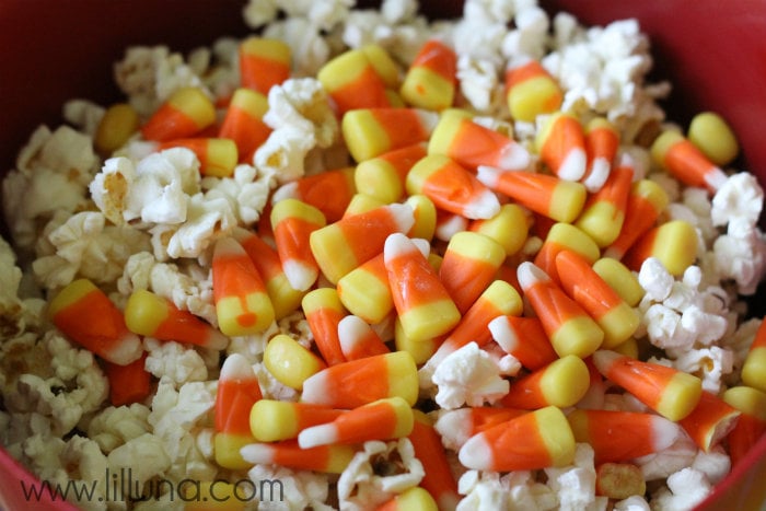 Candy Corn Popcorn Mix