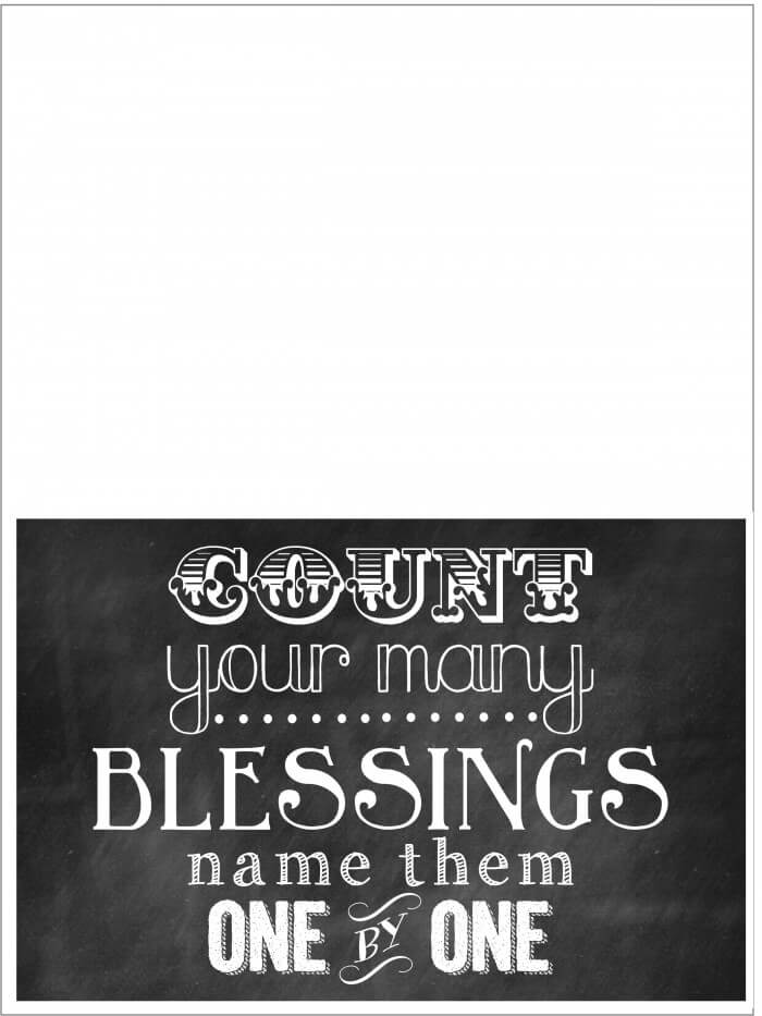 Count Your Blessings Printable