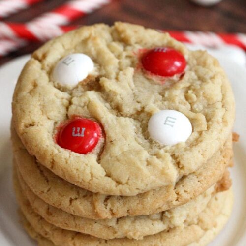 White Chocolate Peppermint M&M Cookies