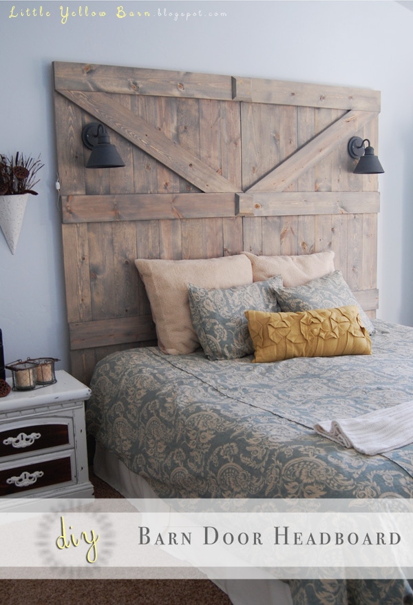 Barn Door Headboard With Lights