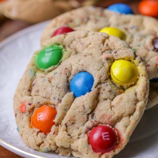 Peanut Butter M&M Cookies {Soft + Chewy!} | Lil' Luna